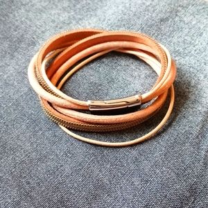 Pink wrap-around bracelet
